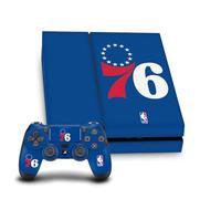 Head Case Designs Officially Licensed NBA Blue Philadelphia 76ers Logo Vinyl Sticker Gaming Skin Decal Cover Compatible With Sony PlayStation 4 PS4 Console and DualShock 4 Controller Bundle