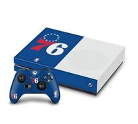 Head Case Designs Officially Licensed NBA Blue Philadelphia 76ers Logo Vinyl Sticker Gaming Skin Decal Cover Compatible With Xbox One S Console and Controller Bundle