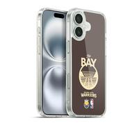 Head Case Designs Officially Licensed NBA Brown Design Golden State Warriors Logo Gel Case [Military Grade Protection] Compatible with Apple iPhone 16 Plus and Compatible with MagSafe
