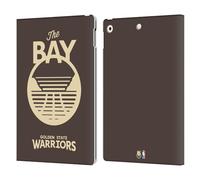 Head Case Designs Officially Licensed NBA Brown Design Golden State Warriors Logo Leather Wallet Case Compatible With Apple iPad 10.2 2019/2020/2021
