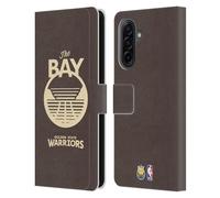 Head Case Designs Officially Licensed NBA Brown Design Golden State Warriors Logo Leather Wallet Case Compatible With Samsung Galaxy A17 4G / 5G