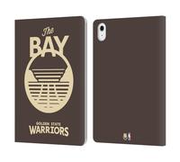 Head Case Designs Officially Licensed NBA Brown Design Golden State Warriors Logo Leather Wallet Case Compatible With Apple iPad Air 11 2020/2022/2024/2025