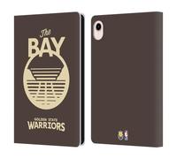 Head Case Designs Officially Licensed NBA Brown Design Golden State Warriors Logo Leather Wallet Case Compatible With Apple iPad mini (2021/2024)