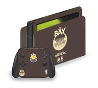 Head Case Designs Officially Licensed NBA Brown Design Golden State Warriors Logo Vinyl Sticker Gaming Skin Decal Cover Compatible With Nintendo Switch OLED Bundle