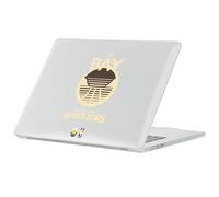 Head Case Designs Officially Licensed NBA Brown Design Text Golden State Warriors Logo Clear Hard Crystal Armour Laptop Case Compatible with MacBook Air 13.6" A2681/A3113/A3240 2022/2024/2025