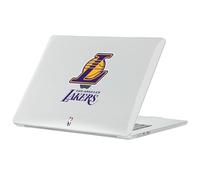 Head Case Designs Officially Licensed NBA Full Colour Logo Los Angeles Lakers Clear Glitter Hard Crystal Armour Laptop Case compatible with MacBook Air 13.6" M2 A2681/M3 A3113/M4 A3240 2022/2024/2025