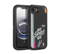 Head Case Designs Officially Licensed NBA Go Spurs Go San Antonio Spurs Ultra-Armoured Shockproof Case [Military Grade Protection] Compatible With Apple iPhone 16e / iPhone 17e