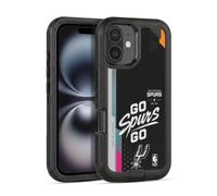 Head Case Designs Officially Licensed NBA Go Spurs Go San Antonio Spurs Ultra-Armoured Shockproof Case [Military Grade Protection] Compatible With Apple iPhone 16