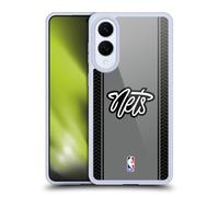 Head Case Designs Officially Licensed NBA Gray Design Brooklyn Nets Logo Gel Case [Military Grade Protection] Compatible With Samsung Galaxy S25 Edge