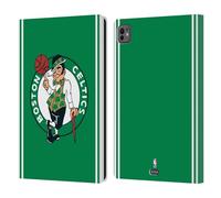 Head Case Designs Officially Licensed NBA Green Design Boston Celtics Logo Leather Wallet Case Compatible With Apple iPad Pro 11 M4/M5 2024/2025