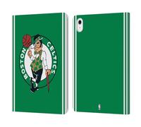 Head Case Designs Officially Licensed NBA Green Design Boston Celtics Logo Leather Wallet Case Compatible With Apple iPad Air 11 2020/2022/2024/2025