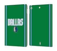 Head Case Designs Officially Licensed NBA Green Design Dallas Mavericks Logo Leather Wallet Case Compatible With Apple iPad 10.2 2019/2020/2021
