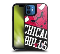 Head Case Designs Officially Licensed NBA Half Oversized Chicago Bulls Gel Armour Case [Military Grade Protection] Compatible With Apple iPhone 12 / iPhone 12 Pro