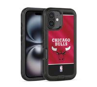 Head Case Designs Officially Licensed NBA Horizontal Banner Chicago Bulls Ultra-Armoured Shockproof Case [Military Grade Protection] Compatible With Apple iPhone 16