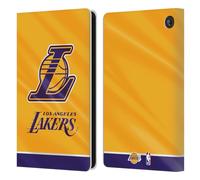 Head Case Designs Officially Licensed NBA Horizontal Banner Los Angeles Lakers Leather Wallet Case Compatible With Amazon Fire 7 2022