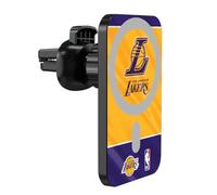 Head Case Designs Officially Licensed NBA Horizontal Banner Los Angeles Lakers Magnetic Car Mount with Wireless Charger 15W Fast Charging Compatible with MagSafe iPhone and Android Qi Devices (Black)