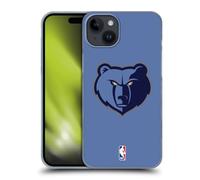Head Case Designs Officially Licensed NBA Light Blue Memphis Grizzlies Logo Hard Back Case Compatible With Apple iPhone 15 Plus
