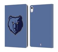Head Case Designs Officially Licensed NBA Light Blue Memphis Grizzlies Logo Leather Wallet Case Compatible With Apple iPad 10.9 2022/2025