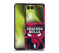 Head Case Designs Officially Licensed NBA Marble Agates Chicago Bulls Hard Back Case Compatible With Razr 40 Ultra/Razr+ 2023