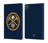 Head Case Designs Officially Licensed NBA Midnight Blue Denver Nuggets Logo Leather Wallet Case Compatible With Apple iPad Pro 11 2020/2021 / 2022