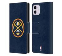 Head Case Designs Officially Licensed NBA Midnight Blue Denver Nuggets Logo Leather Wallet Case Compatible With Apple iPhone 11