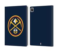 Head Case Designs Officially Licensed NBA Midnight Blue Denver Nuggets Logo Leather Wallet Case Compatible With Apple iPad Pro 12.9 2020/2021/2022