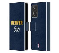 Head Case Designs Officially Licensed NBA Midnight Blue Design Denver Nuggets Logo Leather Wallet Case Compatible With Galaxy A52 / A52s / 5G (2021)