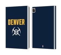 Head Case Designs Officially Licensed NBA Midnight Blue Design Denver Nuggets Logo Leather Wallet Case Compatible With Apple iPad Pro 12.9 2020/2021/2022