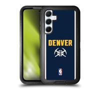 Head Case Designs Officially Licensed NBA Midnight Blue Design Denver Nuggets Logo Ultra-Armoured Shockproof Case [Military Grade Protection] Compatible With Samsung Galaxy A55 5G