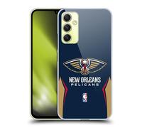 Head Case Designs Officially Licensed NBA Navy Blue Design New Orleans Pelicans Logo Hard Back Case Compatible With Samsung Galaxy A34 5G