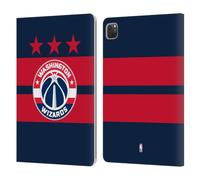 Head Case Designs Officially Licensed NBA Navy Blue Design Washington Wizards Logo Leather Wallet Case Compatible With Apple iPad Pro 11 2020/2021 / 2022