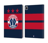 Head Case Designs Officially Licensed NBA Navy Blue Design Washington Wizards Logo Leather Wallet Case Compatible With Apple iPad Pro 12.9 2020/2021/2022