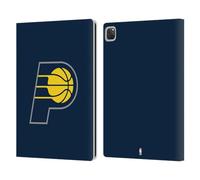 Head Case Designs Officially Licensed NBA Navy Blue Indiana Pacers Logo Leather Wallet Case Compatible With Apple iPad Pro 12.9 2020/2021/2022