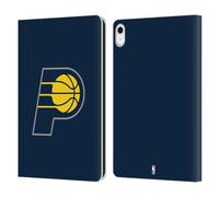 Head Case Designs Officially Licensed NBA Navy Blue Indiana Pacers Logo Leather Wallet Case Compatible With Apple iPad 10.9 2022/2025