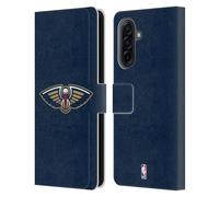 Head Case Designs Officially Licensed NBA Navy Blue New Orleans Pelicans Logo Leather Wallet Case Compatible With Samsung Galaxy A17 4G / 5G