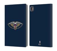 Head Case Designs Officially Licensed NBA Navy Blue New Orleans Pelicans Logo Leather Wallet Case Compatible With Apple iPad Pro 11 M4/M5 2024/2025