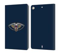 Head Case Designs Officially Licensed NBA Navy Blue New Orleans Pelicans Logo Leather Wallet Case Compatible With Apple iPad 9.7 2017 / iPad 9.7 2018