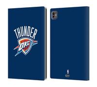 Head Case Designs Officially Licensed NBA Navy Blue Oklahoma City Thunder Logo Leather Wallet Case Compatible With Apple iPad Pro 11 M4/M5 2024/2025