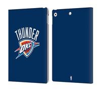 Head Case Designs Officially Licensed NBA Navy Blue Oklahoma City Thunder Logo Leather Wallet Case Compatible With Apple iPad 10.2 2019/2020/2021