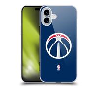 Head Case Designs Officially Licensed NBA Navy Blue Washington Wizards Logo Hard Back Case Compatible With Apple iPhone 16 Plus