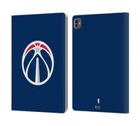 Head Case Designs Officially Licensed NBA Navy Blue Washington Wizards Logo Leather Wallet Case Compatible With Apple iPad Pro 13 M4/M5 2024/2025