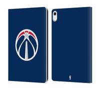 Head Case Designs Officially Licensed NBA Navy Blue Washington Wizards Logo Leather Wallet Case Compatible With Apple iPad 10.9 2022/2025