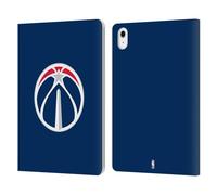 Head Case Designs Officially Licensed NBA Navy Blue Washington Wizards Logo Leather Wallet Case Compatible With Apple iPad Air 11 2020/2022/2024/2025