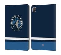 Head Case Designs Officially Licensed NBA Navy Design Minnesota Timberwolves Logo Leather Wallet Case Compatible With Apple iPad Pro 11 2020/2021 / 2022