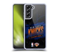 Head Case Designs Officially Licensed NBA New York Knicks Distressed 2026 Champions Gel Case [Military Grade Protection] Compatible with Samsung Galaxy S21 FE 5G and Compatible with MagSafe