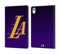Head Case Designs Officially Licensed NBA Ombre Los Angeles Lakers Logo Leather Wallet Case Compatible With Apple iPad Air 11 2020/2022/2024/2025