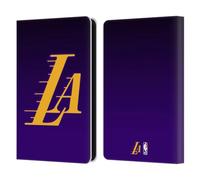 Head Case Designs Officially Licensed NBA Ombre Los Angeles Lakers Logo Leather Wallet Case Compatible With Amazon Kindle 11th Gen (2024)