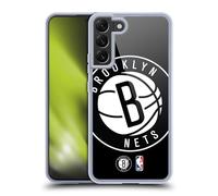Head Case Designs Officially Licensed NBA Oversized Brooklyn Nets Logo Gel Case [Military Grade Protection] Compatible with Samsung Galaxy S22+ 5G and Compatible with MagSafe