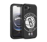 Head Case Designs Officially Licensed NBA Oversized Brooklyn Nets Logo Ultra-Armoured Shockproof Case [Military Grade Protection] Compatible With Apple iPhone 16e / iPhone 17e