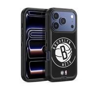 Head Case Designs Officially Licensed NBA Oversized Brooklyn Nets Logo Ultra-Armoured Shockproof Case [Military Grade Protection] Compatible With Apple iPhone 17 Pro Max